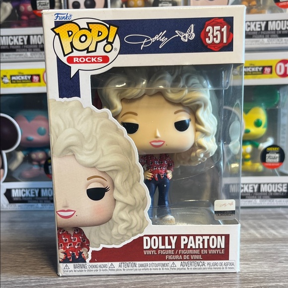 Funko Pop Dolly Parton Rocks Figure with Red and White Design - Picture 1 of 6